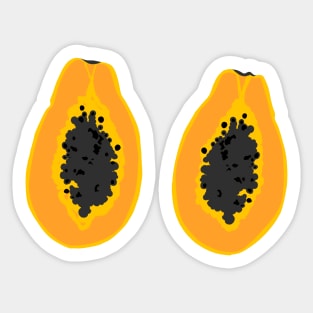 Cut Papaya Sticker